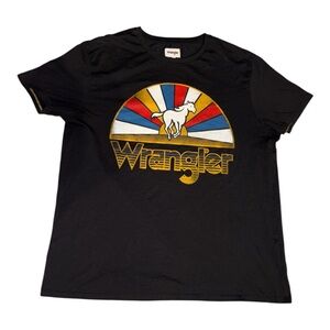 Wrangler Black T-Shirt with Vibrant Graphic